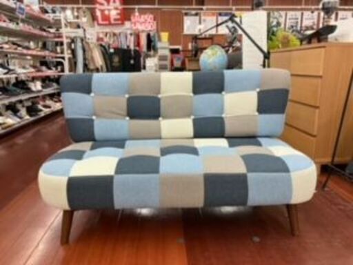 アーバン通商 パッチワーク2掛けソファー（未使用品） 【トレファク所沢店】