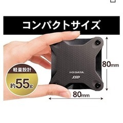 アイオーデータ外付けSSD250Gの画像