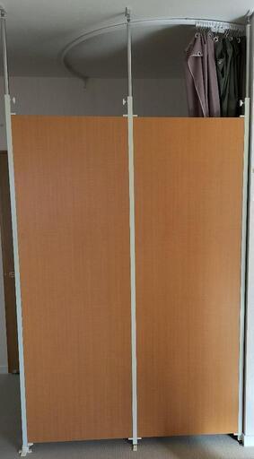 値下げ！日本製　突っ張りタイプ　パーティション　本体+連結用セット