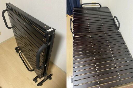 【お取引相手決定しました】折りたたみすのこベッド(シングルワイド・ハイタイプ)