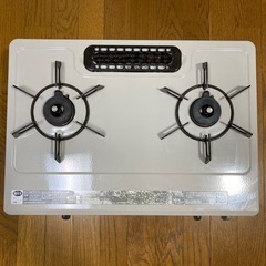 リンナイ2口ガスコンロ56cmサイズ都市ガス用左強火水無しグリルの画像