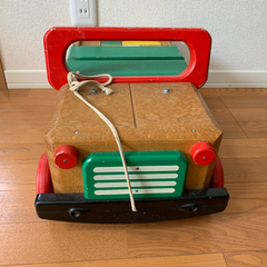 車の乗り物＆積み木 ★ 木製 おもちゃ 知育玩具