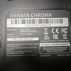 Razer Ornata Chroma JP 日本語配列 中古品の画像