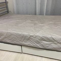 ベッド　マットレス　ベッド下収納2つ