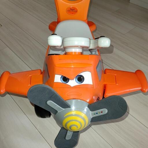 【動作チェック済‼️】プレーンズ  乗り物飛行機 手押し車