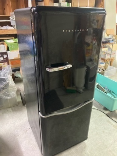DAEWOO 【右開き】150L 2ドアノンフロン冷蔵庫 THE CLASSIC ブラック DR-C15AB