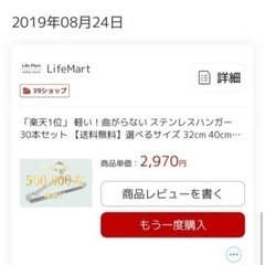 ステンレスハンガー20本の画像