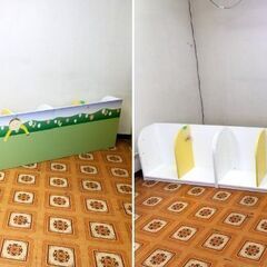 【菱野】 【託児所 保育園】 両面使える 木製本棚 保育園 幼稚...