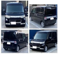 希少ダイハツタントカスタムRSインタークーラーターボ4WD黒 諸...
