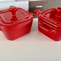 【新品】☆値下げ中☆staub ストウブ エクストラミニスクエア...