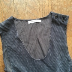 レディース　サロペット　グレー(中古品) フリーサイズの画像