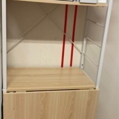 決定済み。LOWYA デスク パソコンデスク 机 テーブル 収納 ラック 収納棚 の画像