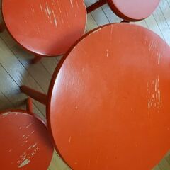 四半世紀前のテーブル＆椅子（子ども向け）の画像