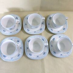 Noritake Versatone バーサトーン カップ&ソーサー 花柄 6客セット バラ柄 ノリタケ ☆ 札幌市 北区 屯田 の画像