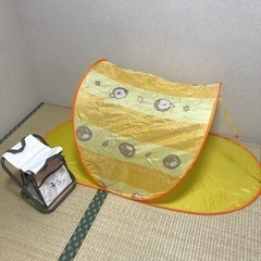 ピングーのポップアップテントとクーラーバック付き折り畳みイス