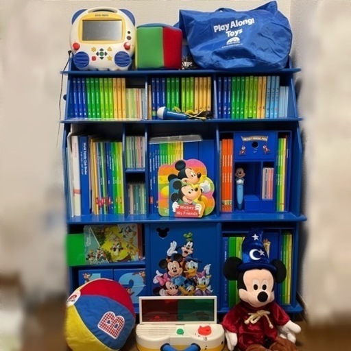 大幅値下げ！【受付中】DWE ディズニー英語システム　棚付きセット