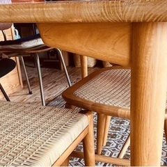 最終価格　再値下げです。国産天然木　ダイニングテーブルの画像