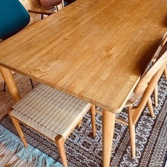 最終価格　再値下げです。国産天然木　ダイニングテーブルの画像