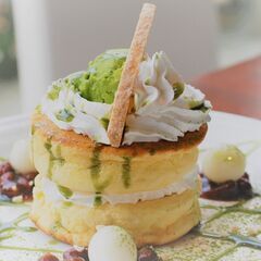 自家製抹茶パンケーキ