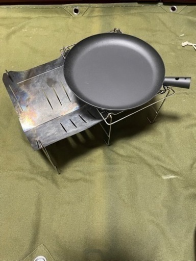 アウトドア キャンプグッズのセット 焚き火台：ベルモント TABI フライパン：ブッシュクラフト 焚き火フライパン浅型