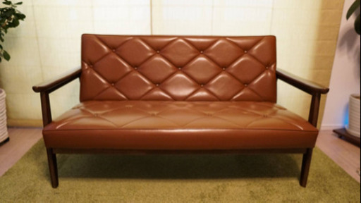 カリモク　希少　2人がけソファ