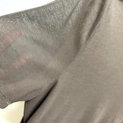 Tシャツ　半袖　重ね着風　ツートン　茶　ブラウン　イエロー　春夏　L 11号　黄の画像