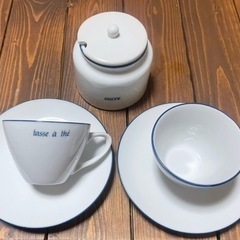 studio M、カップ&ソーサー、シュガーポット