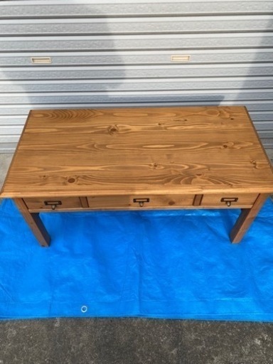 セージ　センターテーブル　無垢材　パイン無垢　リビングテーブル　マム　ノラ　北九州　小倉南区　学習机