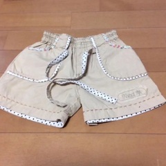 80 女の子短パンスカート  、2点セットの画像