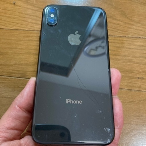 iPhone X 256GBブラック SIMフリー 背面割れあり コレクション