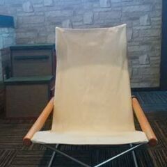 キャンバス布地 折りたたみ式 椅子とオットマン・・ＮＹＣＨＡＩＲシリーズのセットの画像