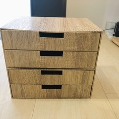 カインズ購入 木目調キャビネット2個　ナチュラル