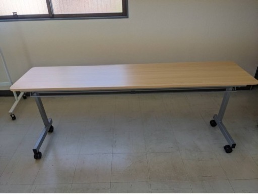 受け取り先確定！キャスター付き長　デスク　3キャスター付き椅子　6