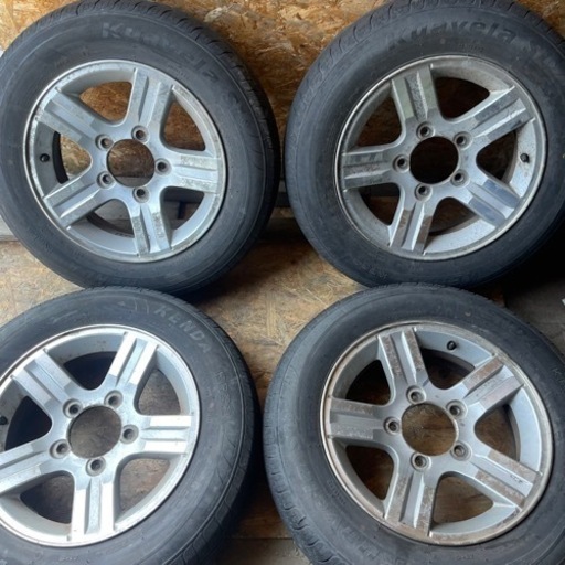 バリ山　ジムニー　サイズ　アルミホイール付き　175/80R16 夏タイヤ　2018年製　16インチ