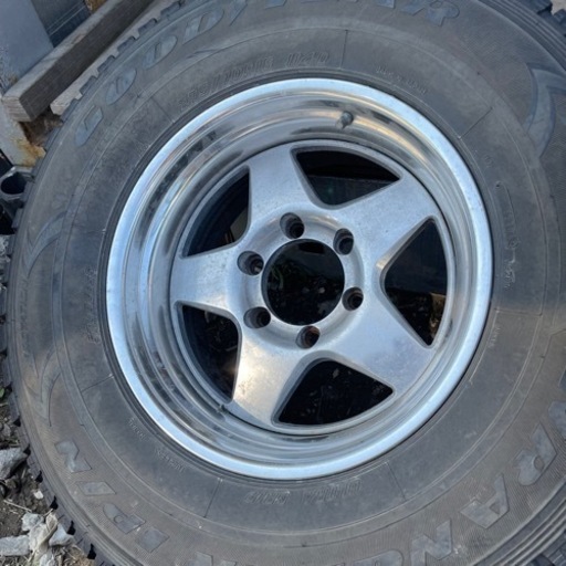 深リム　WEDS JAPAN 15インチ　6穴　アルミホイール　タイヤおまけ　265/70R15 
