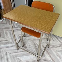 【在庫4セット】ネコス製・学習机セット（学校机 + 学習椅子）★...