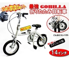 折りたたみ自転車　シルバー　引き取り希望の画像