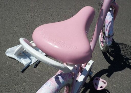 ジュニアサイクル 18インチ ピンク 白 メゾピアノ 補助輪 カゴ 女の子 自転車 子供用 札幌 西野店
