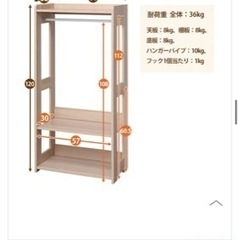 アイリスオーヤマ　ハンガーラック　美品の画像