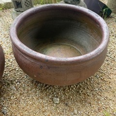 素焼き　睡蓮鉢