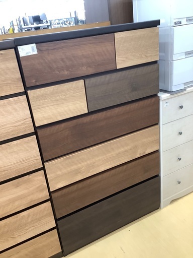 6段チェスト　ミックスブラウン