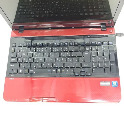 新品SSD レッド ノートパソコン 中古美品 15.6型 NEC PC-LS150HS6R 第2世代
