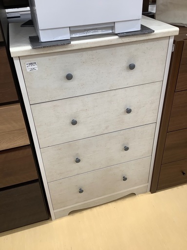 4段チェスト　アイボリー