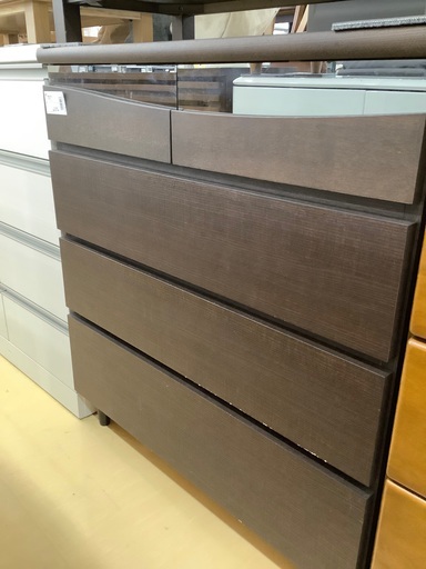 4段チェスト　ダークブラウン　福山工芸