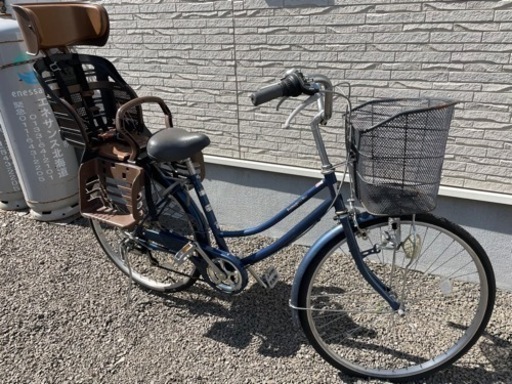 中古　26インチ　ママチャリ　子供乗せチャイルドシート付き