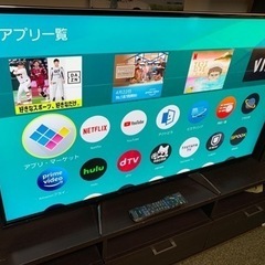 液晶難あり、リモコン蓋爪折れ】49インチ液晶4Kテレビ Panasonic TH