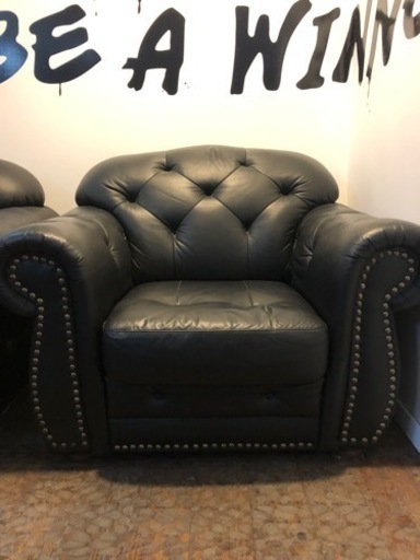 チェスターフィールド風ソファ　1人掛け