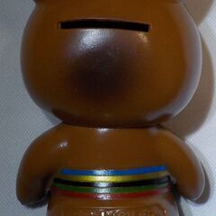 【昭和レトロ】富士銀行 1980モスクワ五輪 ミーシャ 貯金箱の画像