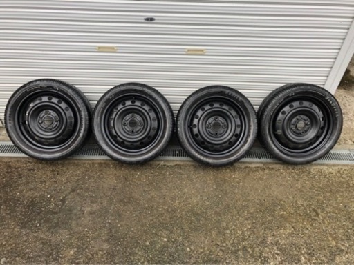 15インチ鉄ホイール　165/50/15 4.5j バリ溝　pcd100