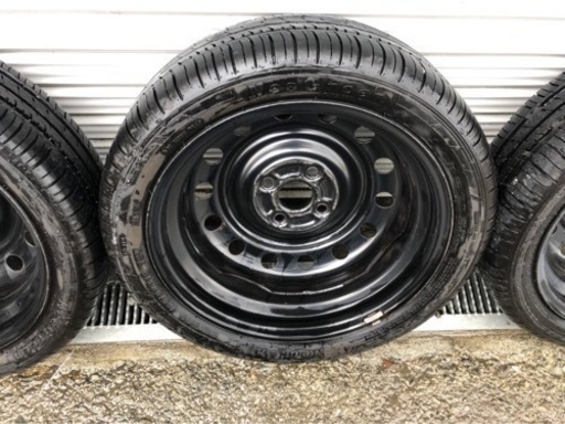 15インチ鉄ホイール　165/50/15 4.5j バリ溝　pcd100